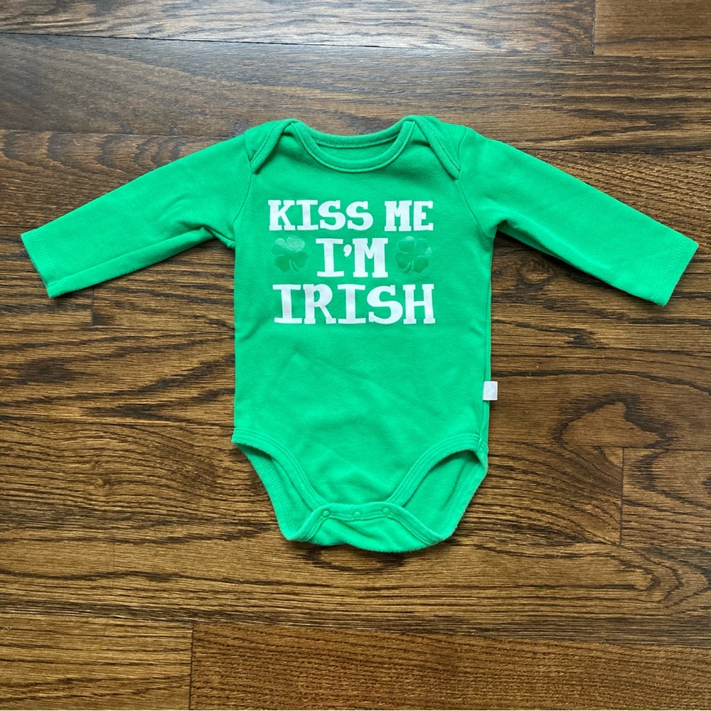 St. Patrick’s Day Long Sleeve Onesie, 6M